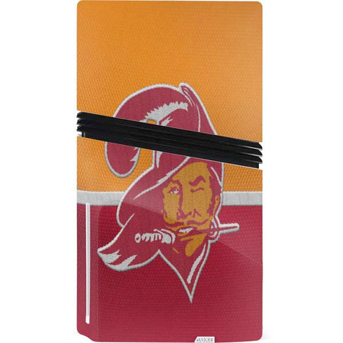 NFL Tampa Bay Buccaneers Vintage PS5 Pro Disk Console Skin