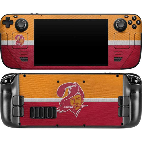 NFL Tampa Bay Buccaneers Vintage Steam Deck Handheld Gaming Computer OLED Skin