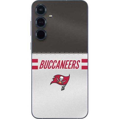 NFL Tampa Bay Buccaneers White Striped Galaxy A35 5G Skin