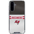 NFL Tampa Bay Buccaneers White Striped Galaxy A36 5G Clear Case