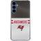 NFL Tampa Bay Buccaneers White Striped Galaxy A55 5G Clear Case