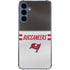 NFL Tampa Bay Buccaneers White Striped Galaxy A55 5G Clear Case