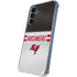 NFL Tampa Bay Buccaneers White Striped Galaxy A55 5G Clear Case