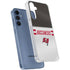 NFL Tampa Bay Buccaneers White Striped Galaxy A55 5G Clear Case