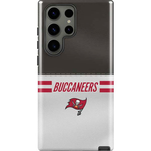 NFL Tampa Bay Buccaneers White Striped Galaxy S23 Ultra Pro Case