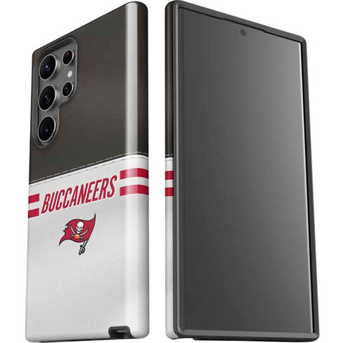 NFL Tampa Bay Buccaneers White Striped Galaxy S23 Ultra Pro Case