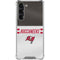 NFL Tampa Bay Buccaneers White Striped Galaxy S24 FE Clear Case