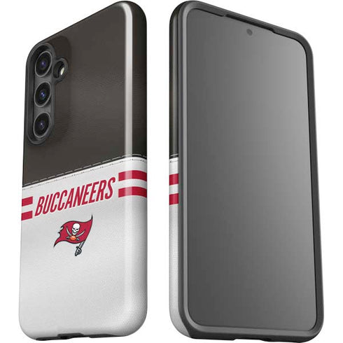 NFL Tampa Bay Buccaneers White Striped Galaxy S25 Impact Case