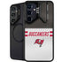 NFL Tampa Bay Buccaneers White Striped Galaxy S24 Plus Kickstand Case