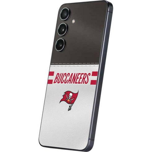 NFL Tampa Bay Buccaneers White Striped Galaxy S24 Plus Skin