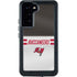 NFL Tampa Bay Buccaneers White Striped Galaxy S24 Plus Waterproof Case