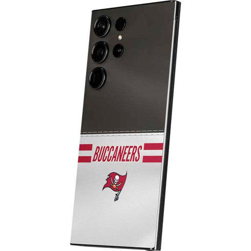 NFL Tampa Bay Buccaneers White Striped Galaxy S24 Ultra Skin