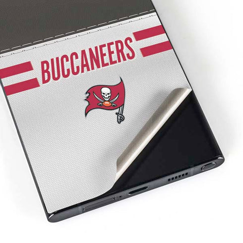 NFL Tampa Bay Buccaneers White Striped Galaxy S24 Ultra Skin