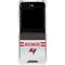 NFL Tampa Bay Buccaneers White Striped Galaxy Z Flip6 Clear Case