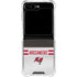 NFL Tampa Bay Buccaneers White Striped Galaxy Z Flip6 Clear Case