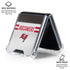 NFL Tampa Bay Buccaneers White Striped Galaxy Z Flip6 Clear Case