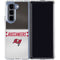 NFL Tampa Bay Buccaneers White Striped Galaxy Z Fold5 5G Clear Case