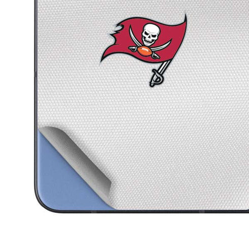 NFL Tampa Bay Buccaneers White Striped Galaxy Z Fold5 5G Skin