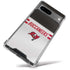 NFL Tampa Bay Buccaneers White Striped Google Pixel 8a Clear Case