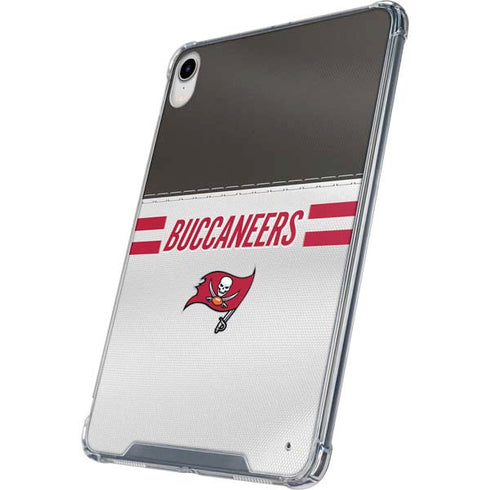 NFL Tampa Bay Buccaneers White Striped iPad 11th Gen (2025) Clear Case