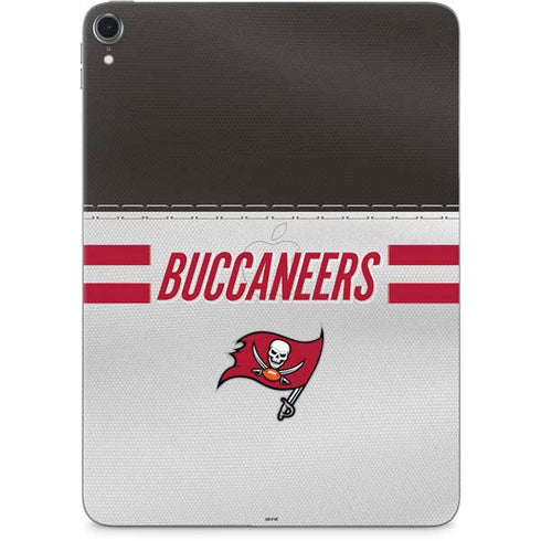 NFL Tampa Bay Buccaneers White Striped Apple iPad Pro Skin