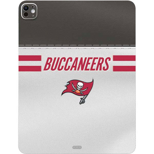 NFL Tampa Bay Buccaneers White Striped iPad Pro 13in M4 (2024) Skin