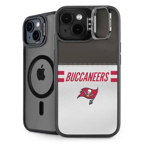 NFL Tampa Bay Buccaneers White Striped iPhone 13 Kickstand Case