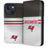 NFL Tampa Bay Buccaneers White Striped iPhone 15 Folio Case