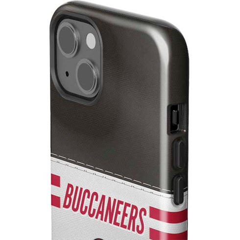 NFL Tampa Bay Buccaneers White Striped iPhone 15 Impact Case