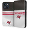 NFL Tampa Bay Buccaneers White Striped iPhone 15 Plus Folio Case