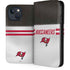 NFL Tampa Bay Buccaneers White Striped iPhone 15 Plus Folio Case