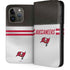 NFL Tampa Bay Buccaneers White Striped iPhone 15 Pro Folio Case