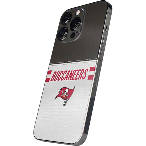 NFL Tampa Bay Buccaneers White Striped iPhone 15 Pro Max Skin