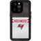 NFL Tampa Bay Buccaneers White Striped iPhone 15 Pro Waterproof Case