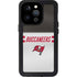 NFL Tampa Bay Buccaneers White Striped iPhone 15 Pro Waterproof Case