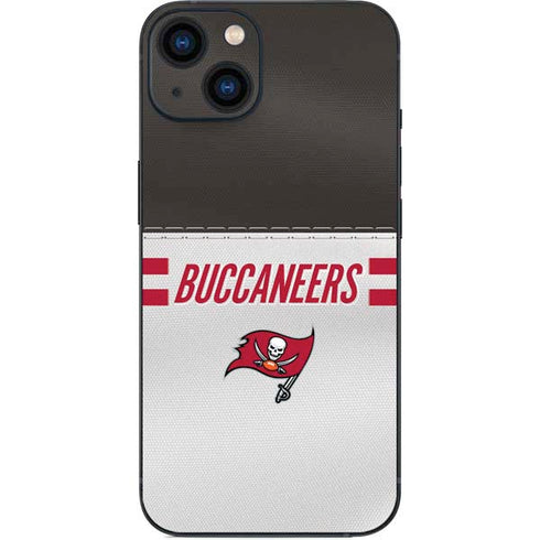 NFL Tampa Bay Buccaneers White Striped iPhone 15 Skin