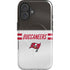 NFL Tampa Bay Buccaneers White Striped iPhone 16 Magsafe Impact Case