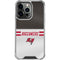 NFL Tampa Bay Buccaneers White Striped iPhone 16 Pro Clear Case