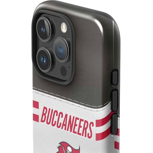 NFL Tampa Bay Buccaneers White Striped iPhone 16 Pro Impact Case