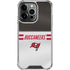 NFL Tampa Bay Buccaneers White Striped iPhone 16 Pro Max Clear Case