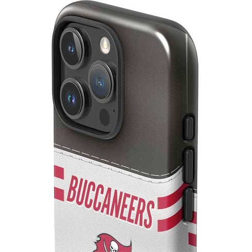 NFL Tampa Bay Buccaneers White Striped iPhone 16 Pro Max Impact Case