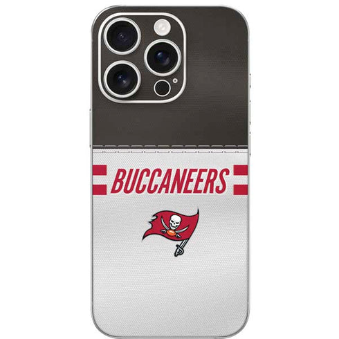 NFL Tampa Bay Buccaneers White Striped iPhone 16 Pro Skin