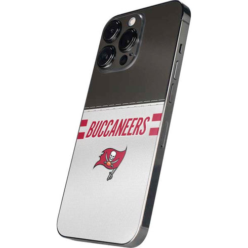 NFL Tampa Bay Buccaneers White Striped iPhone 16 Pro Skin