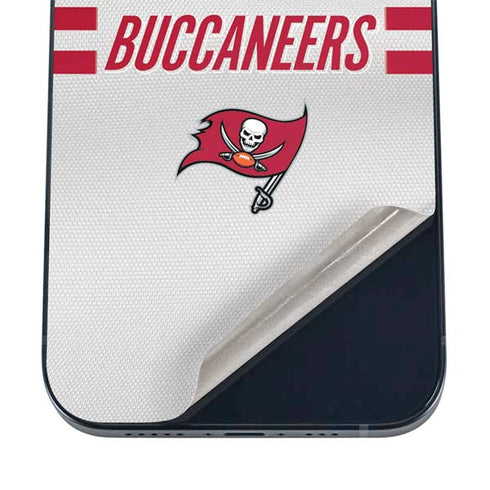 NFL Tampa Bay Buccaneers White Striped iPhone 16 Skin