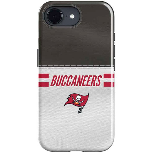 NFL Tampa Bay Buccaneers White Striped iPhone 16e Impact Case