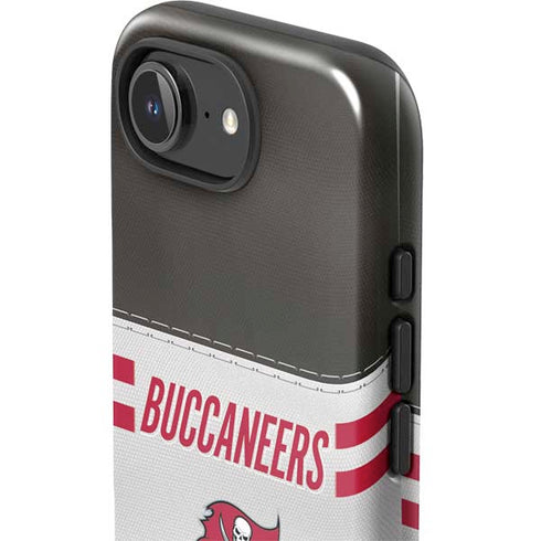 NFL Tampa Bay Buccaneers White Striped iPhone 16e Impact Case
