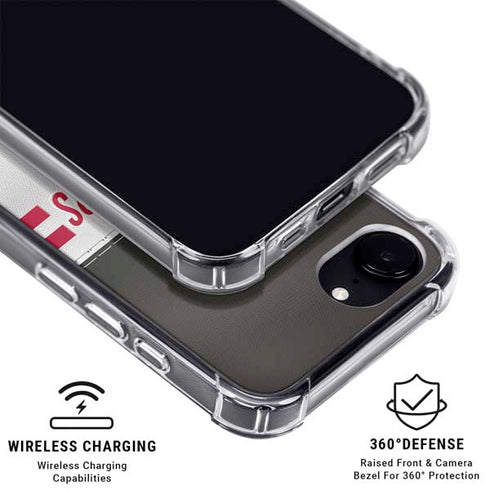 NFL Tampa Bay Buccaneers White Striped iPhone 16e MagSafe Case