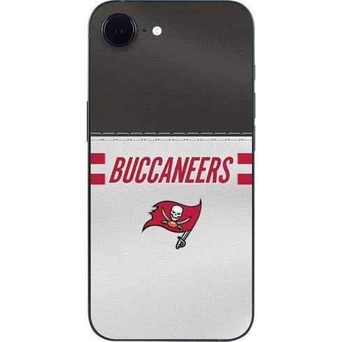 NFL Tampa Bay Buccaneers White Striped iPhone 16e Skin
