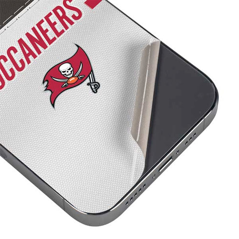 NFL Tampa Bay Buccaneers White Striped iPhone 16e Skin