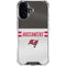 NFL Tampa Bay Buccaneers White Striped iPhone 17 Clear Case